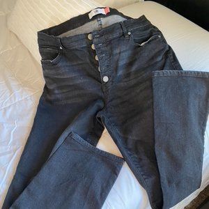 CAbi Button Fly Straight Jean Carbon Size 14 - NEVER WORN